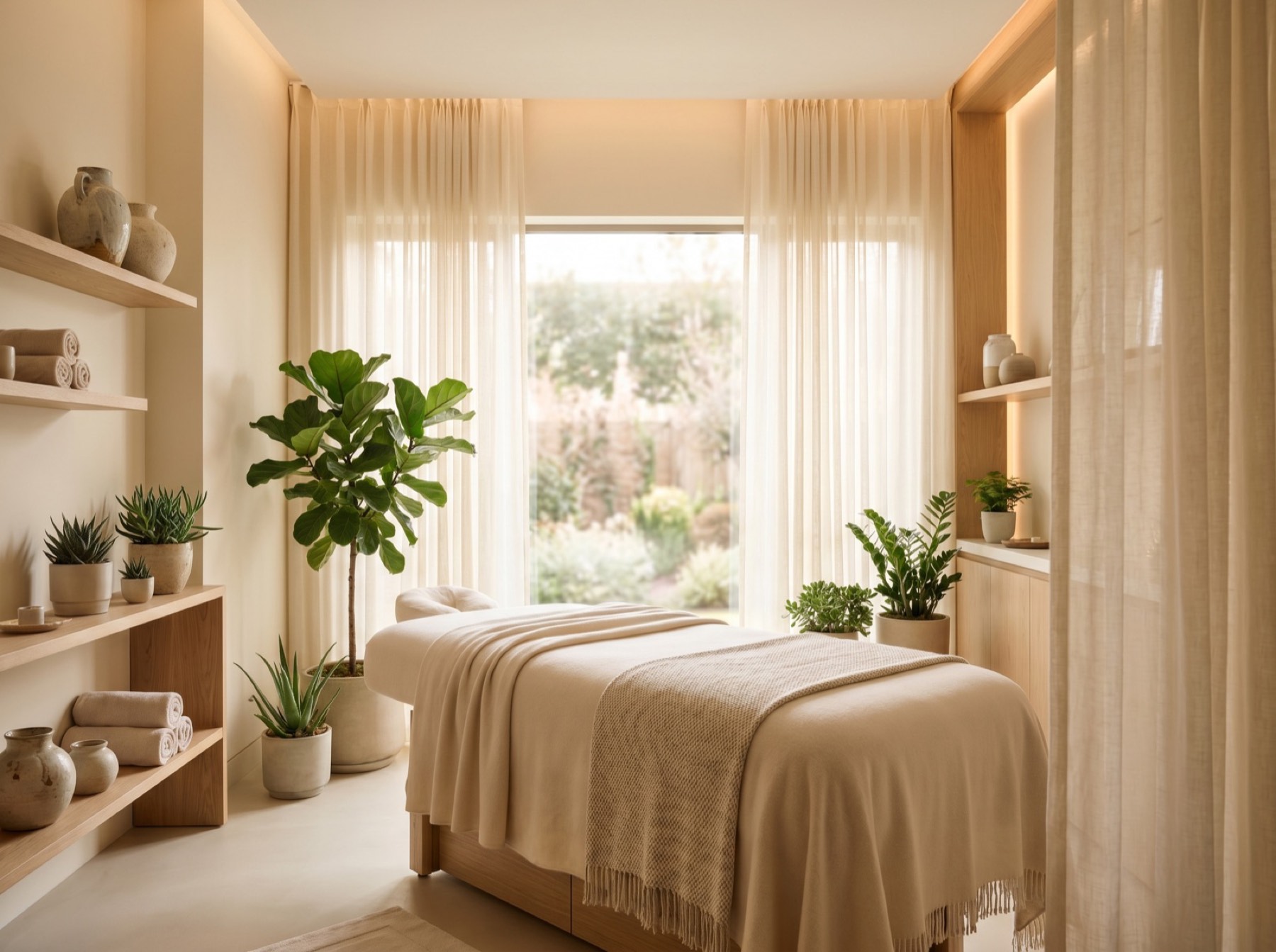 Calm treatment room at LUMÉ
