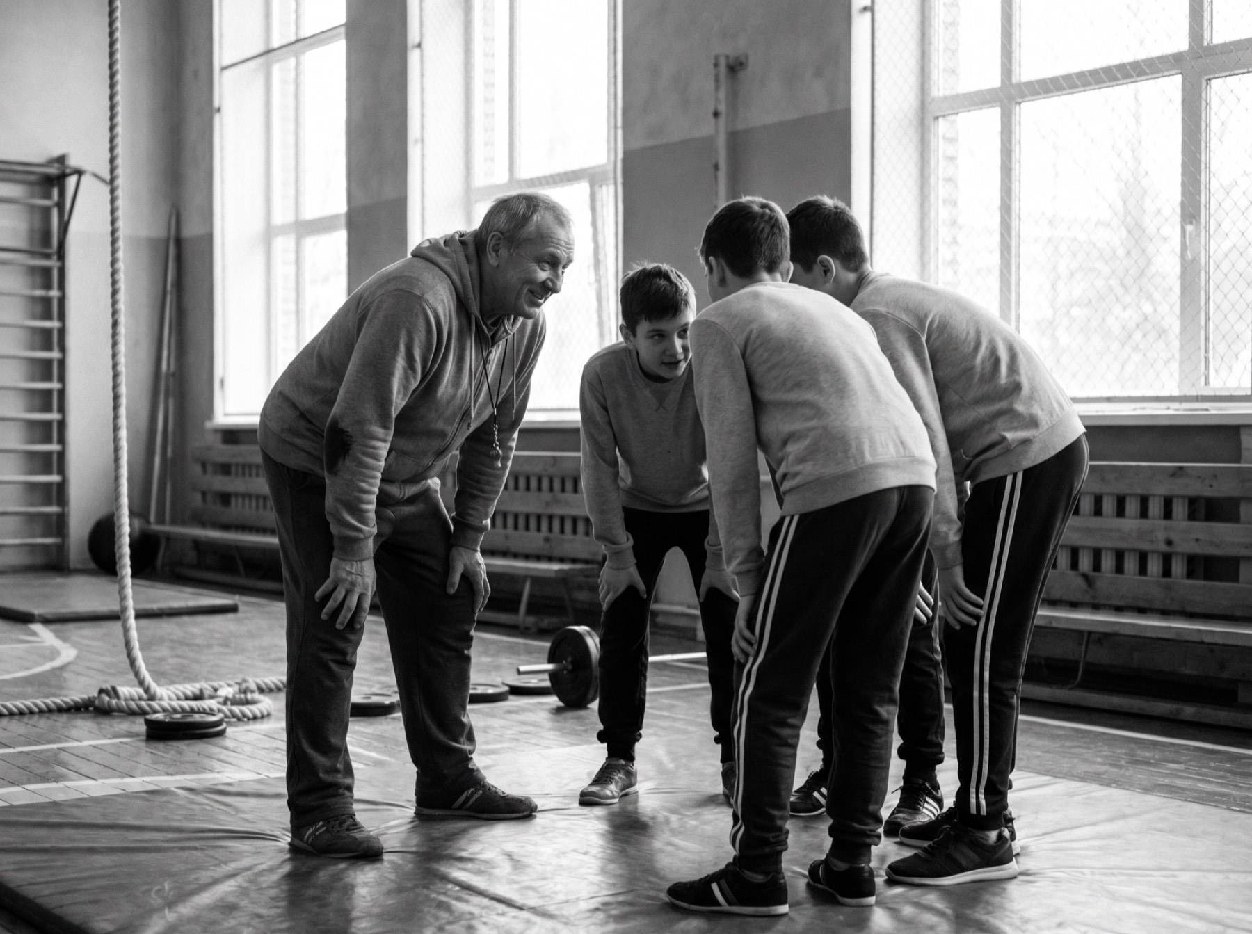 The FORGE training floor during a coached session